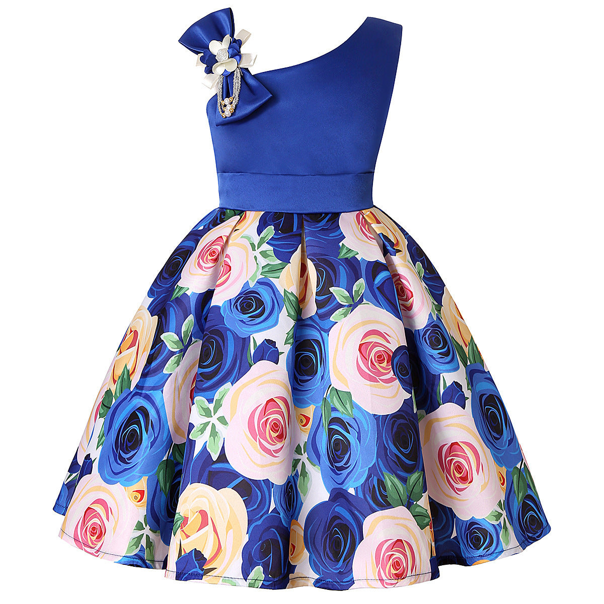 Girls Princess Dresses Digital Print Children's Dresses