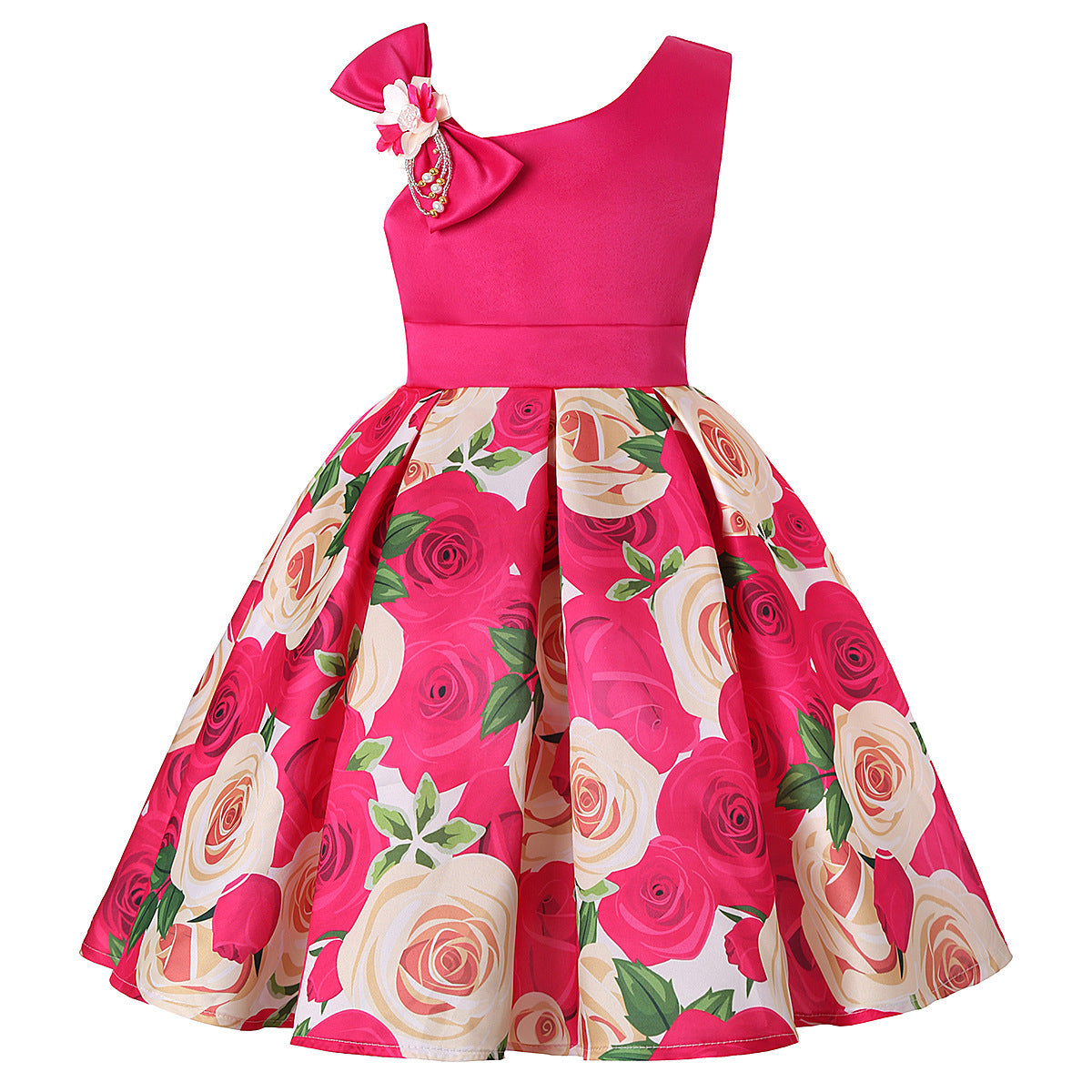 Girls Princess Dresses Digital Print Children's Dresses