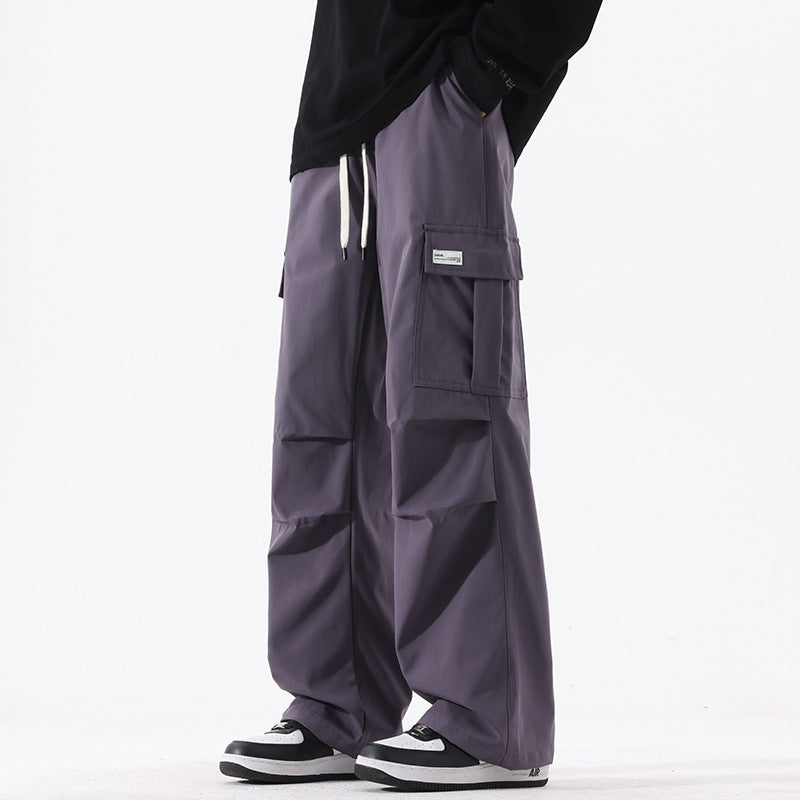 Mens retro high cargo pants