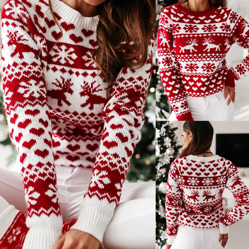 Women soft warm Christmas sweater