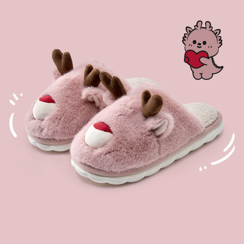 Christmas raindeer cotton slippers