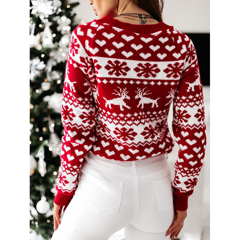 Women soft warm Christmas sweater
