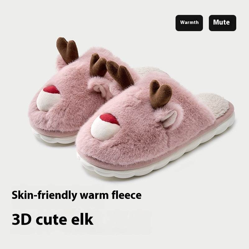 Christmas raindeer cotton slippers