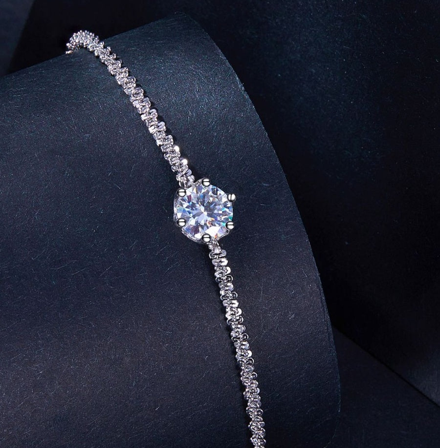 Six-claw 1 Karat-inch Diamond Bracelet Birthday Gift