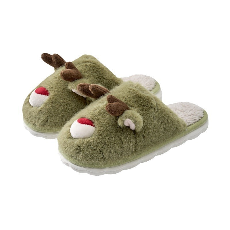 Christmas raindeer cotton slippers