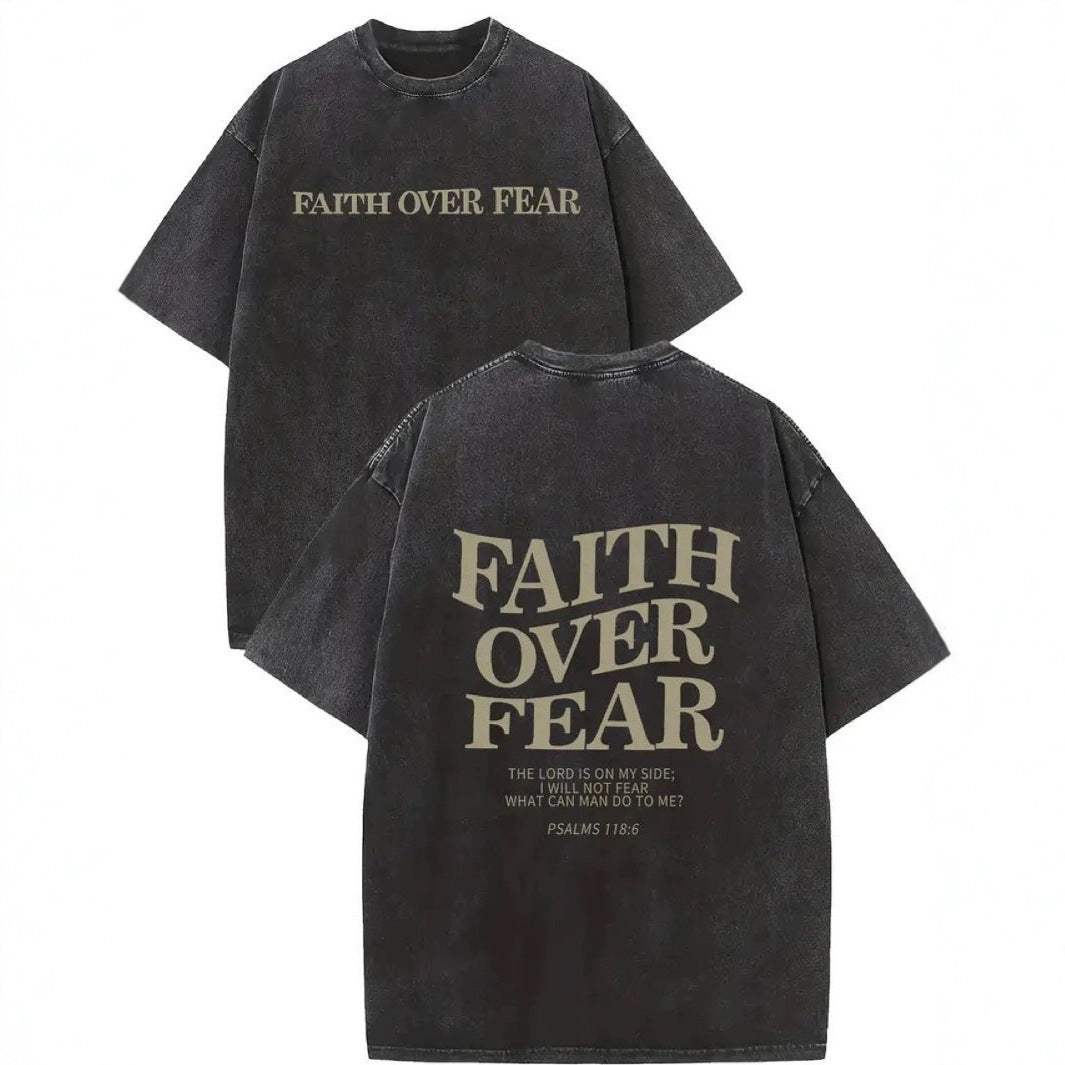 Faith Is Better Than Fear Men And Women Batik Retro Trendy T-shirt