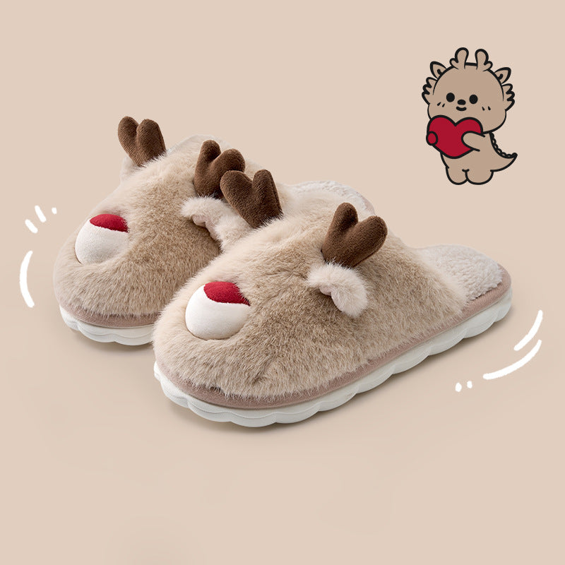Christmas raindeer cotton slippers